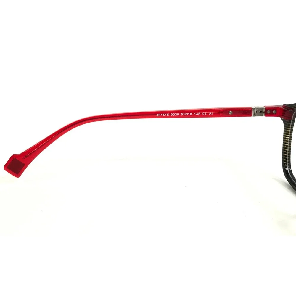 J. F. Rey Eyeglasses Frames JF1515 9030 Black Red Yellow Striped 51-18-145